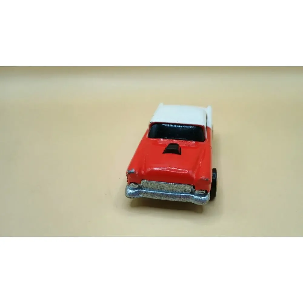 Hot Wheels 1:64 1978 Red & White 55 Chevy w/ gold ho wheels - Loose & Clean